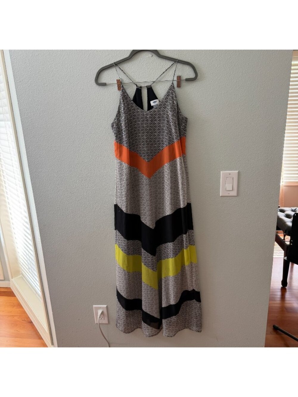 Old Navy Strappy Slip Dress Chiffon Womens SMALL Multicolor Boho